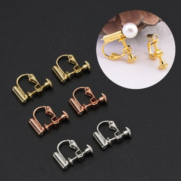 1 Pair Clip on Earring Converters No-pierced Ears Turn Any Studs Into A Clip -On DAD